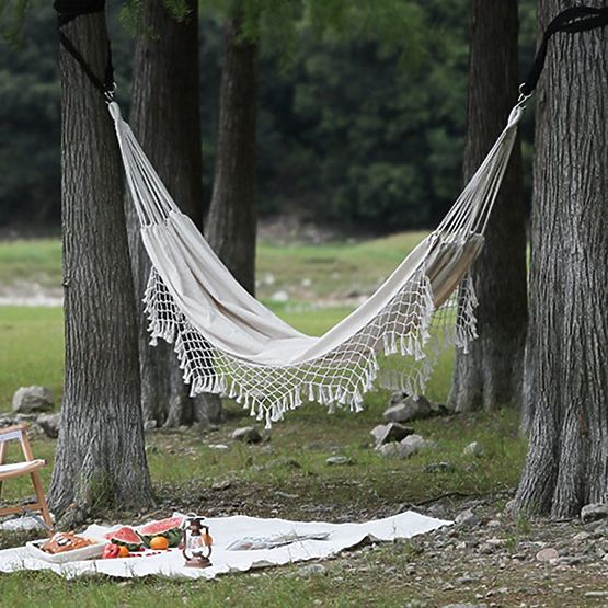 Kétszemélyes fonott kötél függőágy 400256