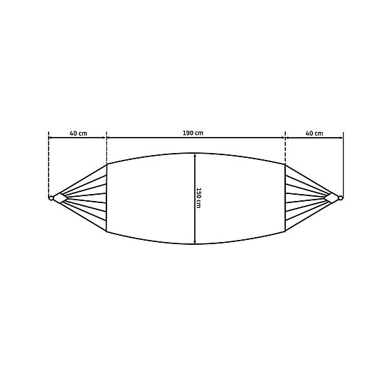 Kétszemélyes fonott kötél függőágy 400256