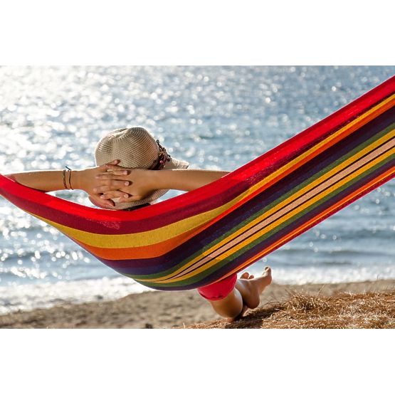 Kétszemélyes függőágy 80 cm-es léccel 480145A SÁRGA