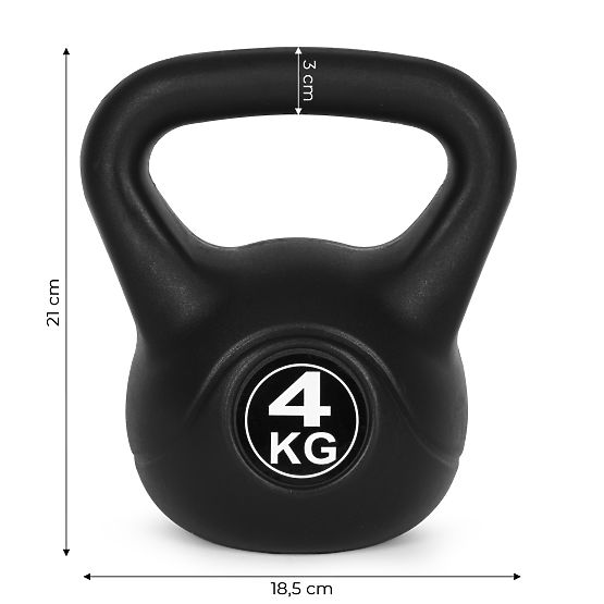 Kettlebell súlyzó 4 kg edzéshez golyó súly fitnesz ModernHome
