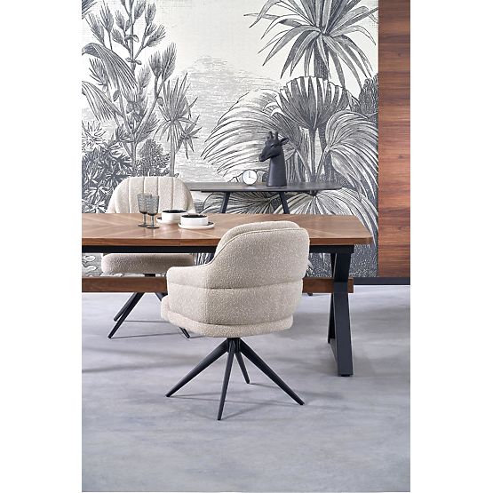 Kihúzható BARON asztal, dió / fekete (2p=1db)