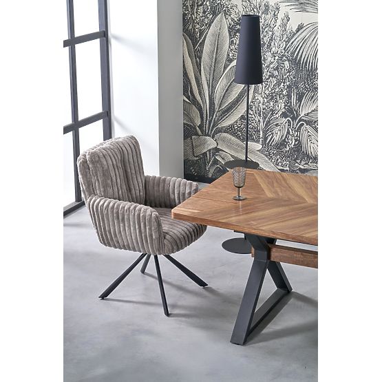 Kihúzható BARON asztal, dió / fekete (2p=1db)