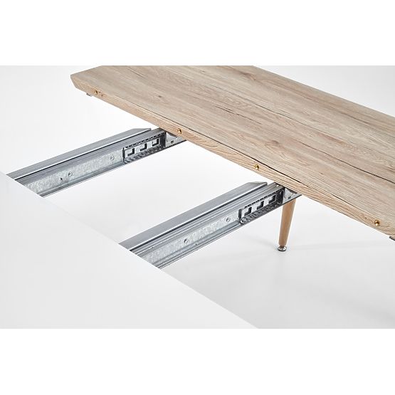 Kihúzható EDWARD asztal fehér / san remo tölgy (2p=1db)