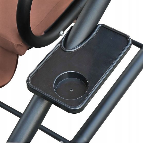 Kinyitható kerti hinta 2 az 1-ben párnákkal barna