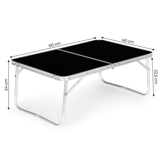 Kis összecsukható piknikasztal 60x40 cm fekete MultiGarden