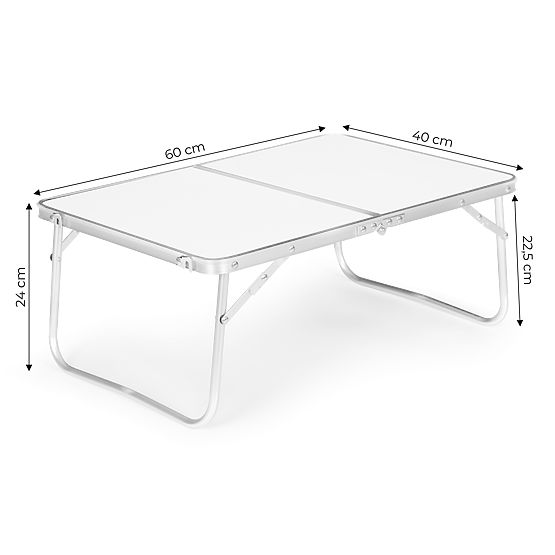 Kis túrázó összecsukható piknikasztal 60x40 cm fehér MultiGarden