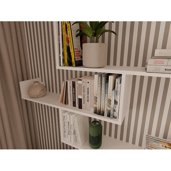 KOBI Fali Polcok Nappaliba FEHÉR