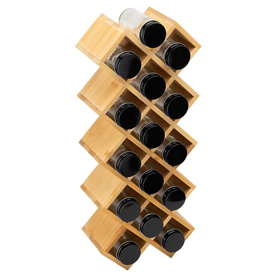 KOCHEN Bambusz fűszertartó állvány 18 üveggel