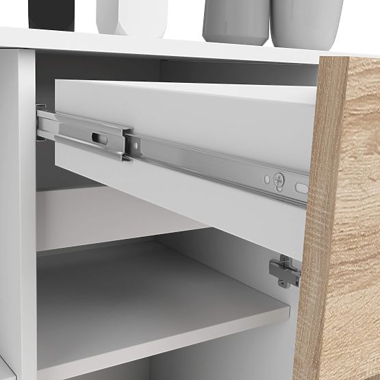 KOMÓD B-17 120 cm 1 FIÓK 1 AJTÓ PK FEHÉR / SONOMA