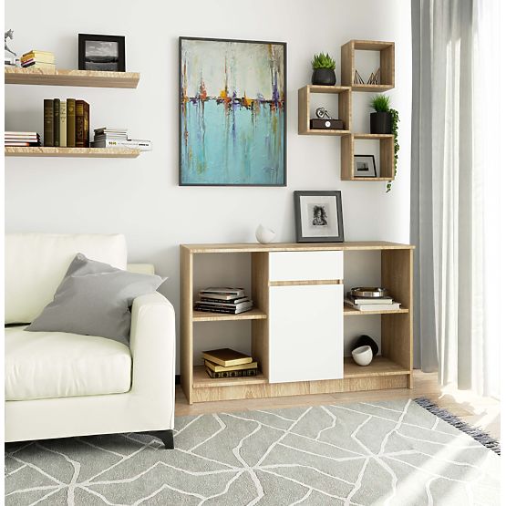 KOMÓD B-17 CLP PK SONOMA / FEHÉR