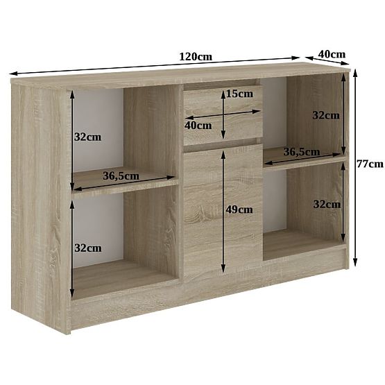 KOMÓD B-17 CLP PK SONOMA