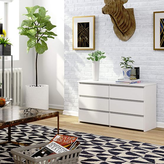 KOMÓD CL100 6F PK FEHÉR