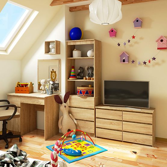 KOMÓD CL100 6F SZONOMA TÖLGY