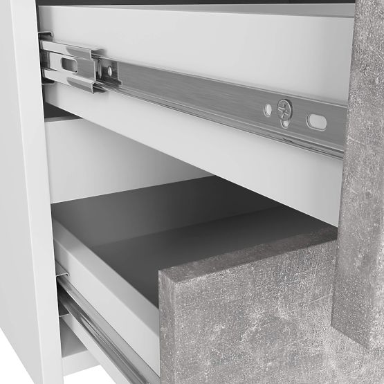 KOMÓD CL100 6SZ PK FEHÉR / BETON
