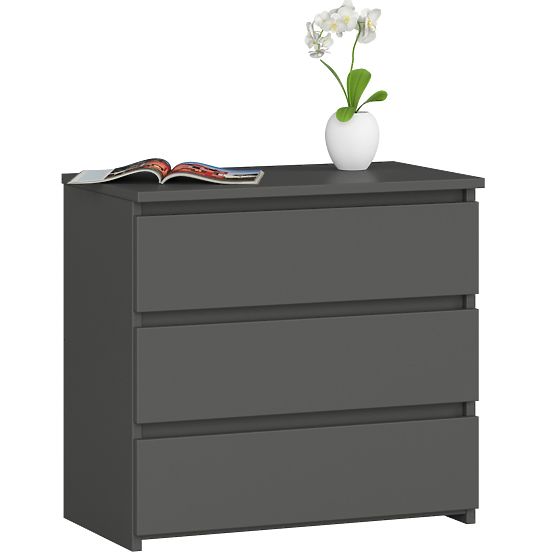 KOMÓD CL3 3SZ CLP PK GRAFIT SZÜRKE