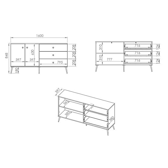 Komód Erdő nagyobb - zöld