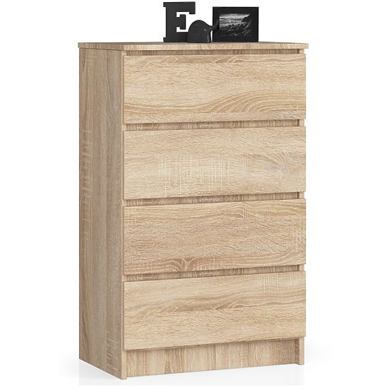 KOMÓD K 60 cm 4 FIÓK PK SONOMA TÖLGY