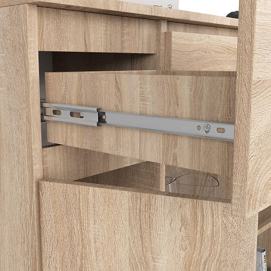 KOMÓD K100 2D 3SZ 1P PK TÖLGY SONOMA