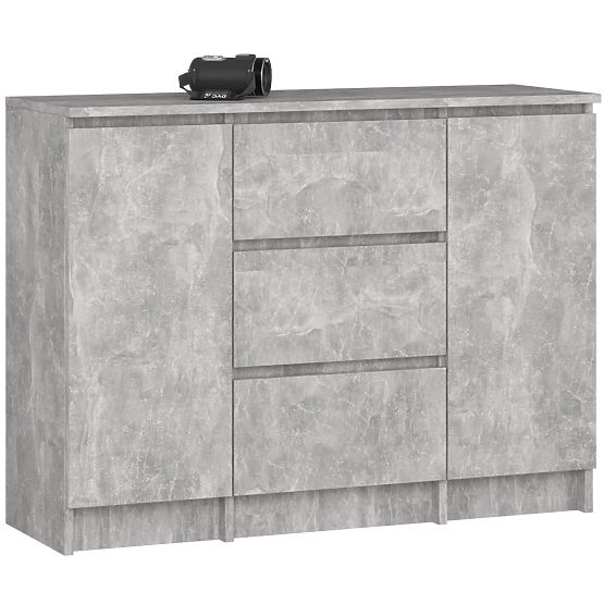 KOMÓD K100 2D 3SZ PK BETON