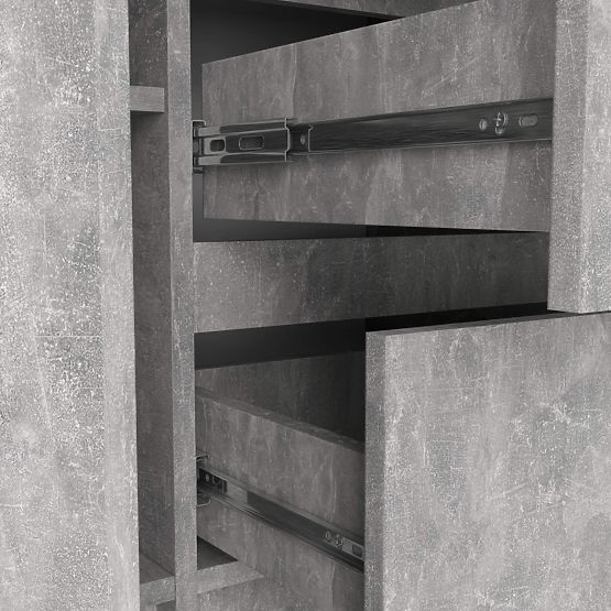 KOMÓD K100 2D 3SZ PK BETON