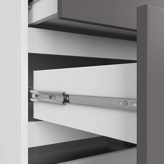 KOMÓD K120 10SZ CLP PK FEHÉR / GRAFIT SZÜRKE