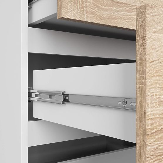 KOMÓD K120 10SZ CLP PK FEHÉR / SONOMA