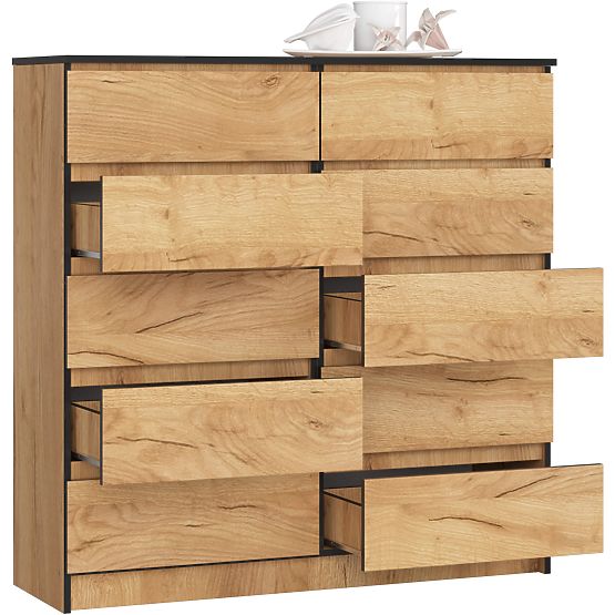 KOMÓD K120 10SZ CLP PK TÖLGY CRAFT