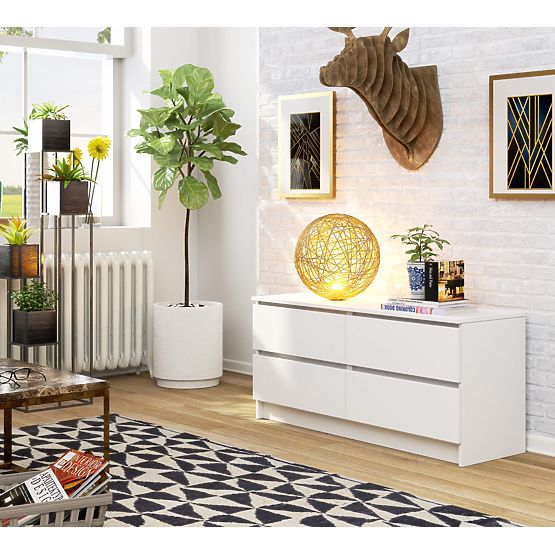 KOMÓD K120 4SZ CLP PK FEHÉR