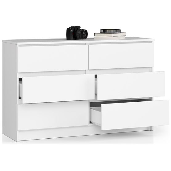 KOMÓD K120 6SZ CLP PK FEHÉR