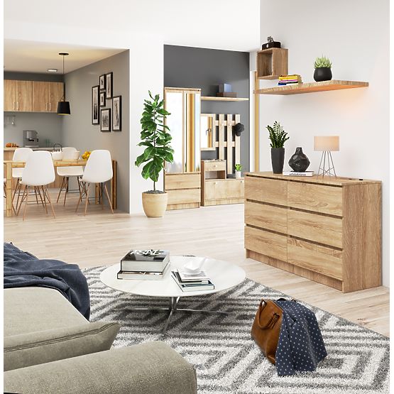 KOMÓD K120 6SZ CLP PK TÖLGY SONOMA