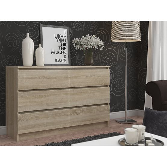 KOMÓD K120 6SZ CLP PK TÖLGY SONOMA