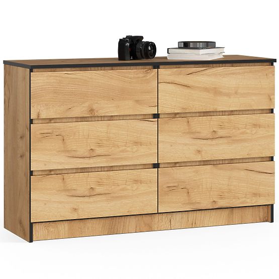 KOMÓD K120 6SZ CLP TÖLGY CRAFT