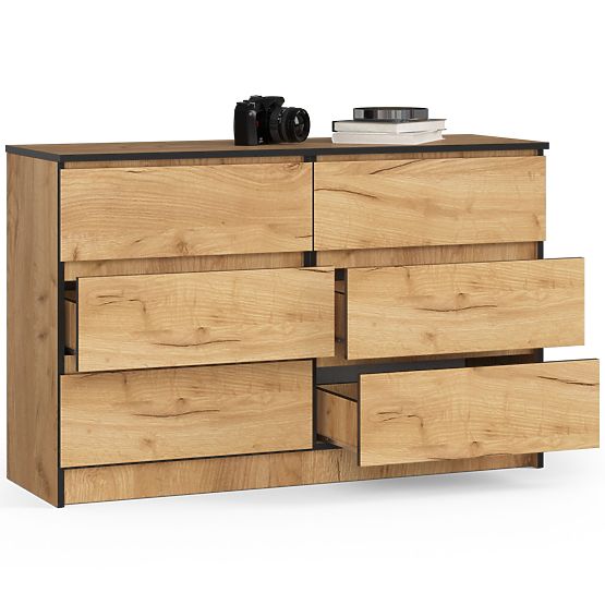 KOMÓD K120 6SZ CLP TÖLGY CRAFT