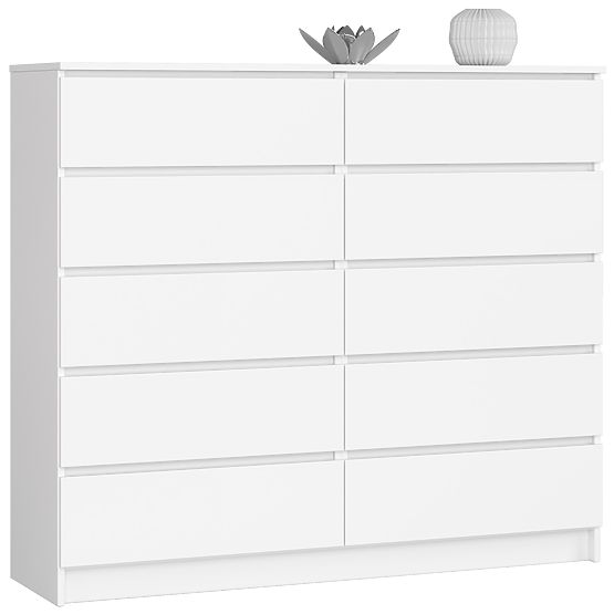 KOMÓD K140 10SZ CLP PK FEHÉR