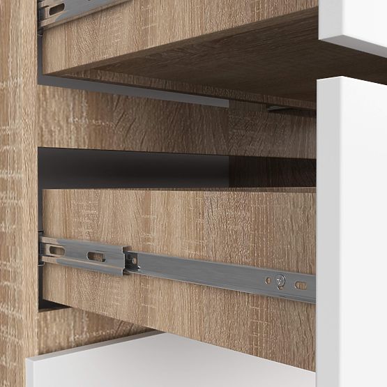 KOMÓD K140 10SZ CLP PK TÖLGY SONOMA / FEHÉR