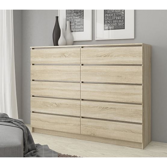 KOMÓD K140 10SZ CLP PK TÖLGY SONOMA