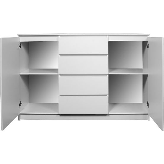 KOMÓD K140 2D 4SZ CLP PK SONOMA TÖLGY / FEHÉR