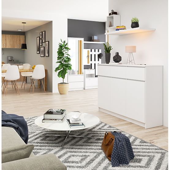 KOMÓD K140 3D 3SZ CLP PK FEHÉR