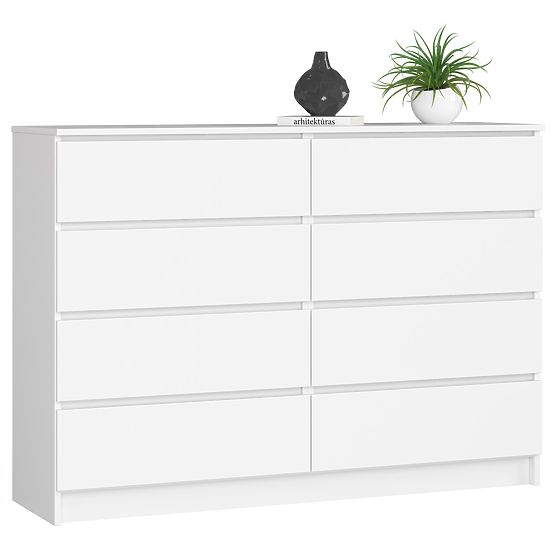 KOMÓD K140 8SZ CLP PK FEHÉR