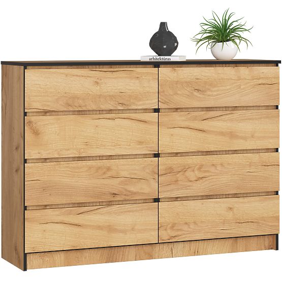 KOMÓD K140 8SZ CLP TÖLGY CRAFT