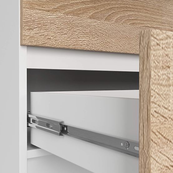 KOMÓD K160 10SZ CLP PK FEHÉR / SONOMA