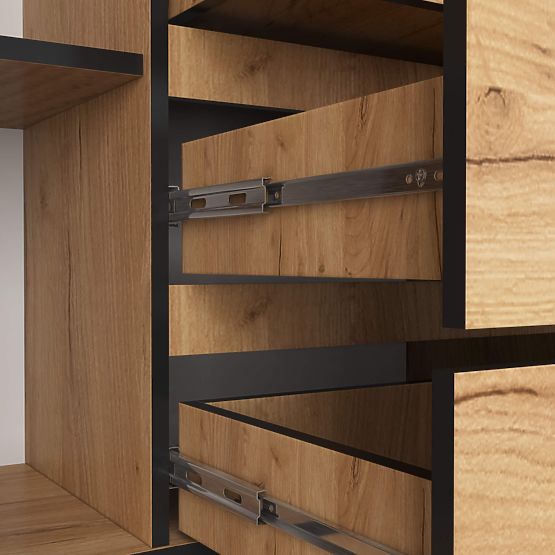 KOMÓD K160 2D 4F CLP PK CRAFT TÖLGY