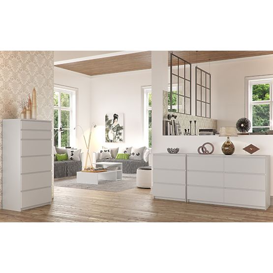KOMÓD K160 2D 4SZ CLP PK FEHÉR