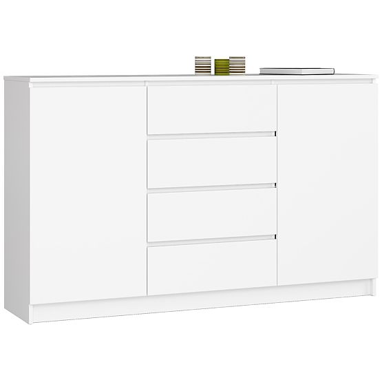 KOMÓD K160 2D 4SZ CLP PK FEHÉR