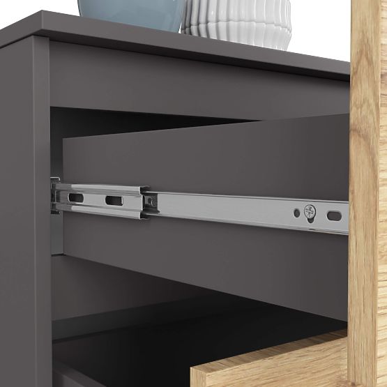 KOMÓD K160 4SZ CLP PK GRAFIT SZÜRKE / ARTISAN TÖLGY