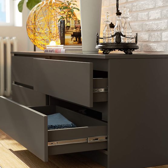 KOMÓD K160 4SZ CLP PK GRAFIT SZÜRKE