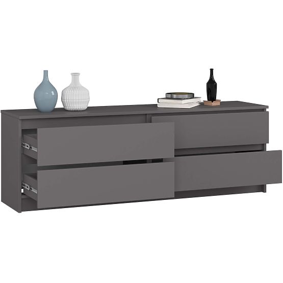 KOMÓD K160 4SZ CLP PK GRAFIT SZÜRKE