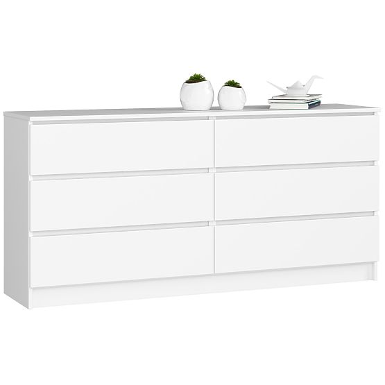 KOMÓD K160 6SZ CLP PK FEHÉR