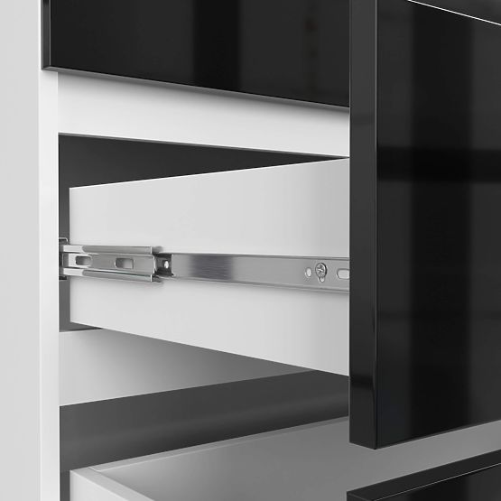 KOMÓD K160 6SZ CLP PK FEKETE FÉNYES