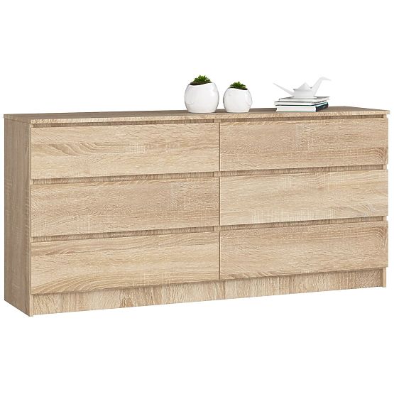 KOMÓD K160 6SZ CLP PK SONOMA TÖLGY